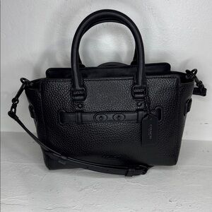 Coach mini black leather Blake carryall convertible bag